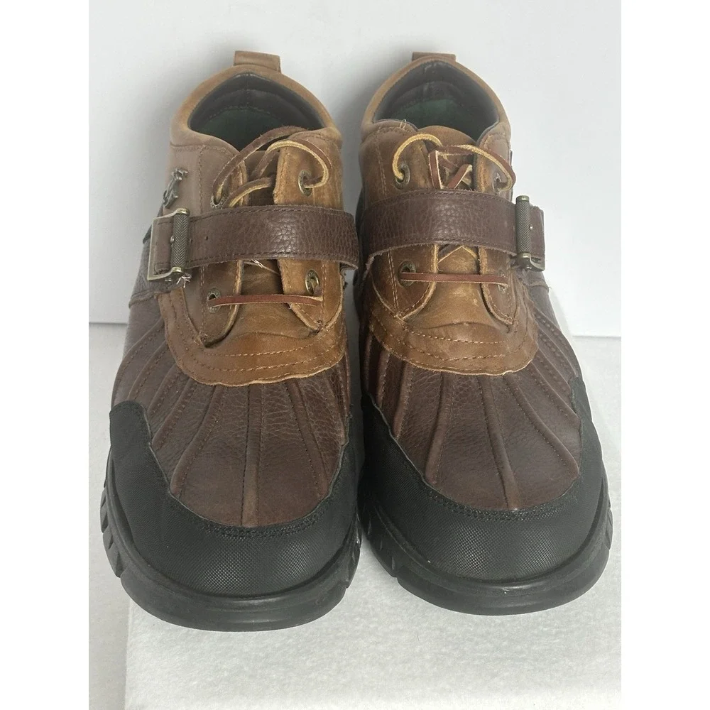 POLO Ralph Lauren Dover III Duck Boots Men's 13 D Two Tone Brown Leather 14323